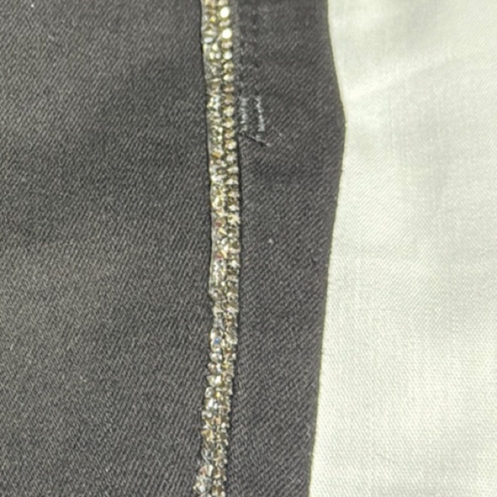 Wit & Wisdom Black w/Sparkle Tuxedo Stripe Ankle Cropped Jeans - Picture 10 of 16